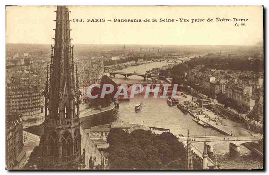 CPA Paris Panorama de la Seine vue prise de Notre Dame 