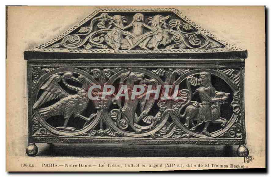CPA Paris Notre Dame le Tresor Coffret au argent XII S de St Thomas Becket 