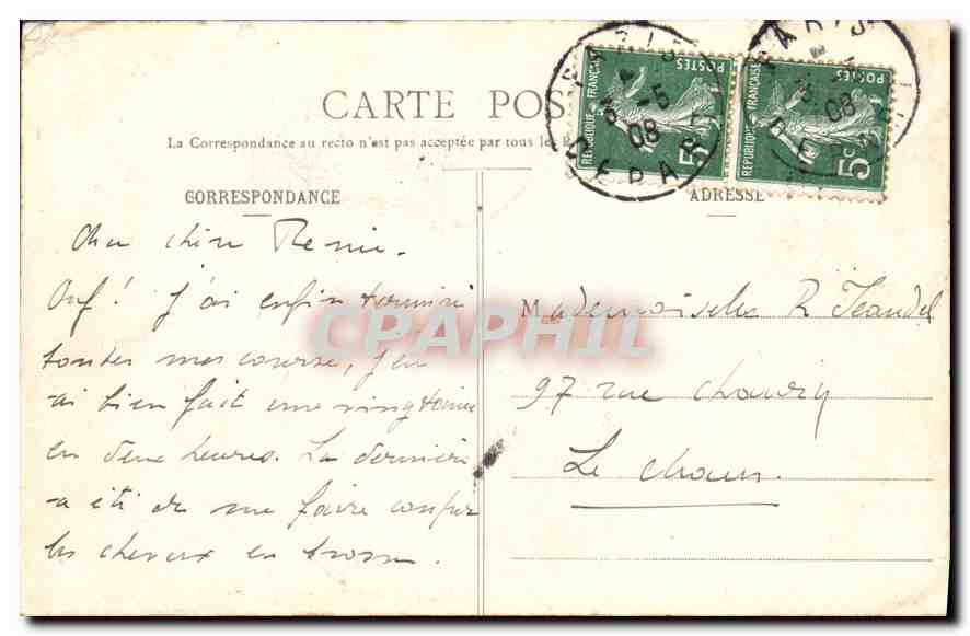 CPA Paris Fontaine de Medicis Par de Brosse  — Rückseite