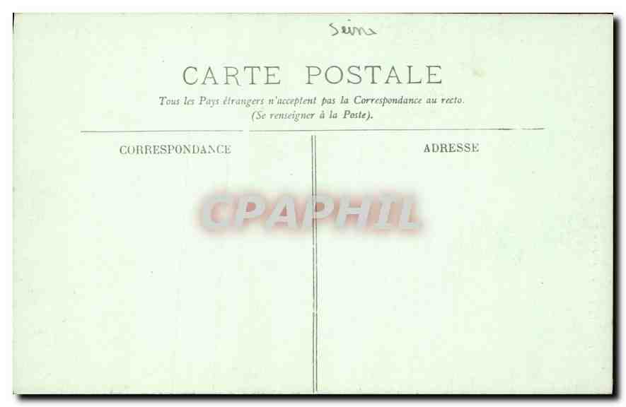CPA Abbaye de Saint Denis statue de Louis XVI  — Verso