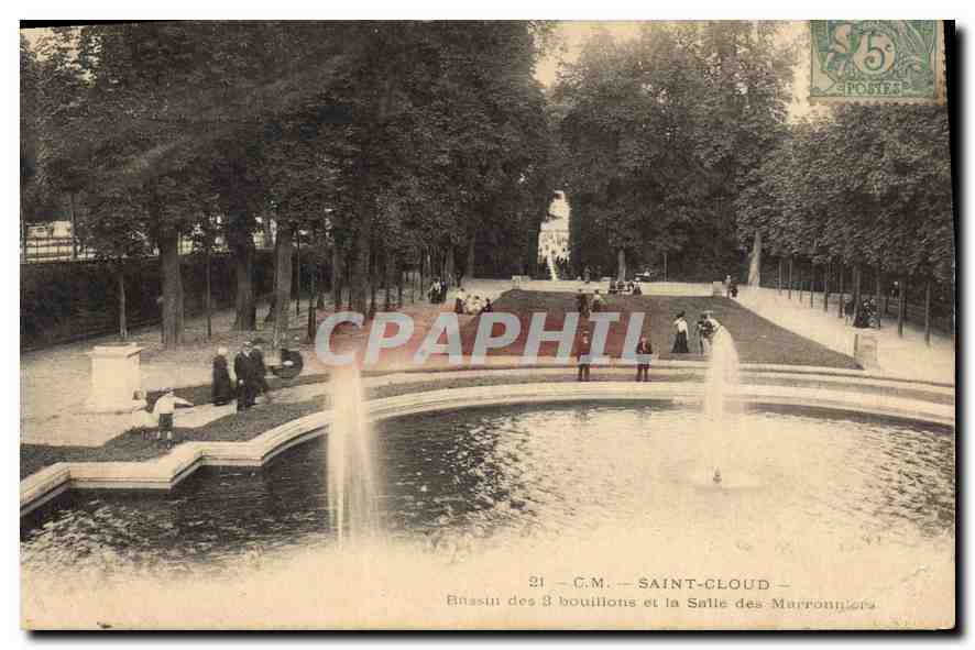 CPA Saint Cloud Bassin des 3 Bouillons et la salle des Marronniers 