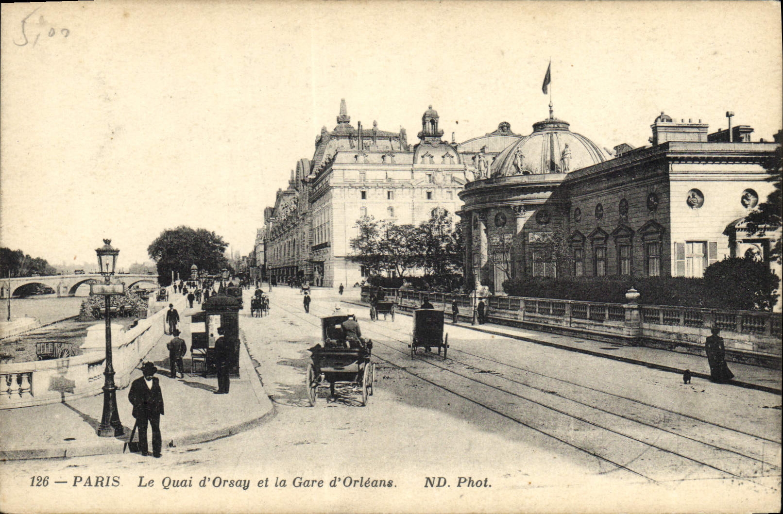 CPA Paris Le Quai d'Orsay et la Gare d'Orleans 