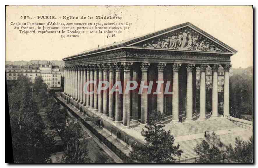 CPA Paris Eglise de la Madeleine 
