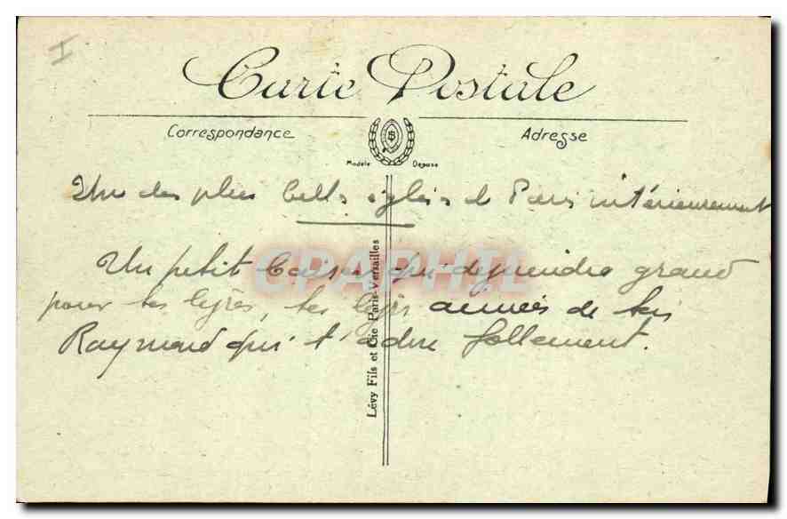 CPA Paris Saint Sulpice et la Place  — Rückseite