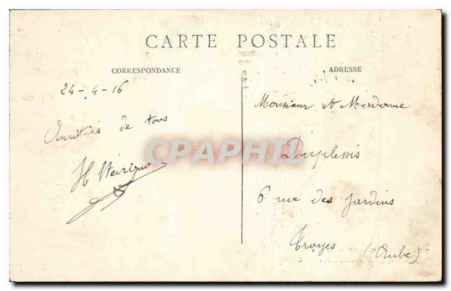 CPA Paris Chambre des Deputes Salle des Seances  — Rückseite
