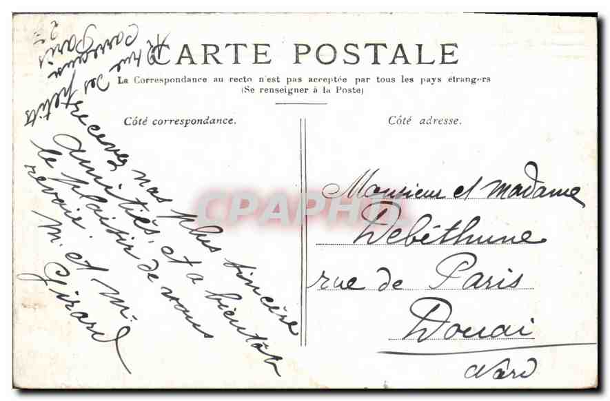 CPA Paris La Madeleine  — Verso