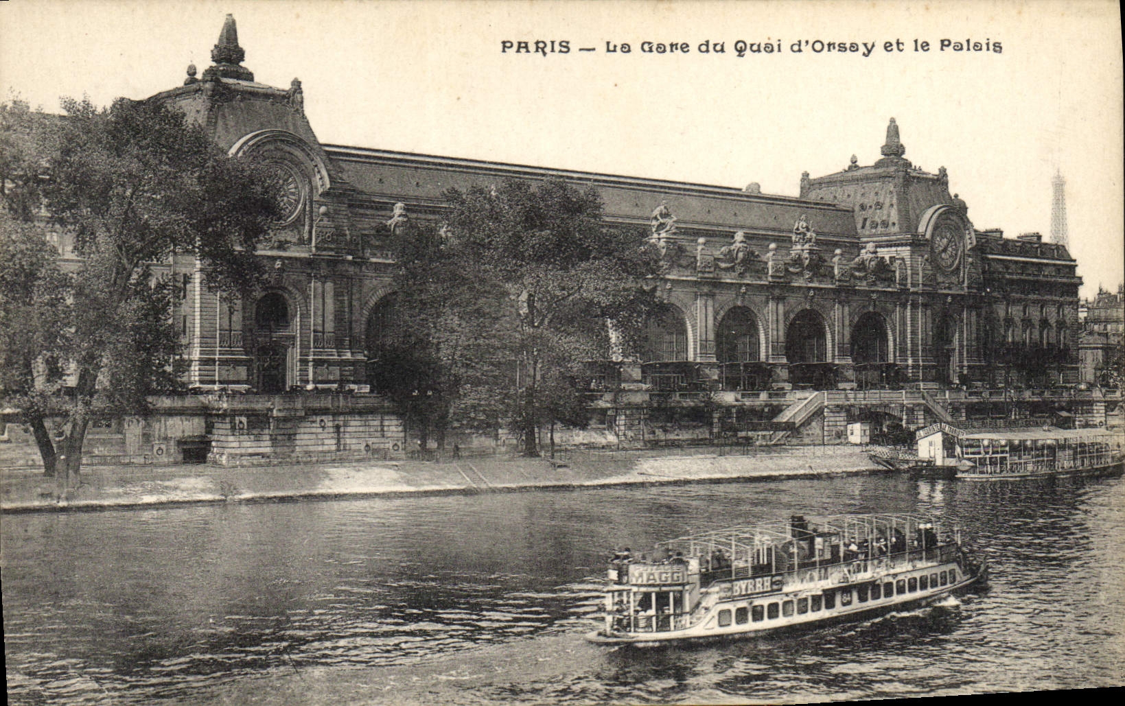 CPA Paris La Gare du Quai d'Orsay et le Palais 
