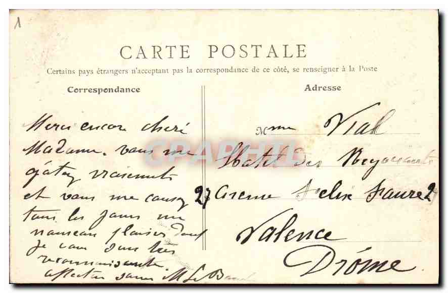 CPA Paris Lion de Belfort  — Rückseite
