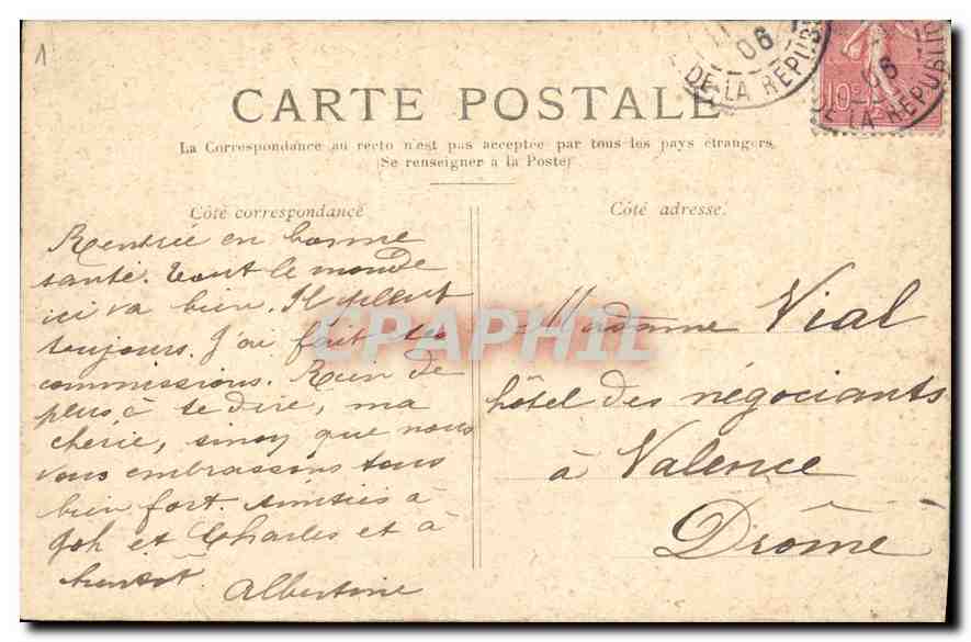CPA Paris La Conciergerie  — Verso