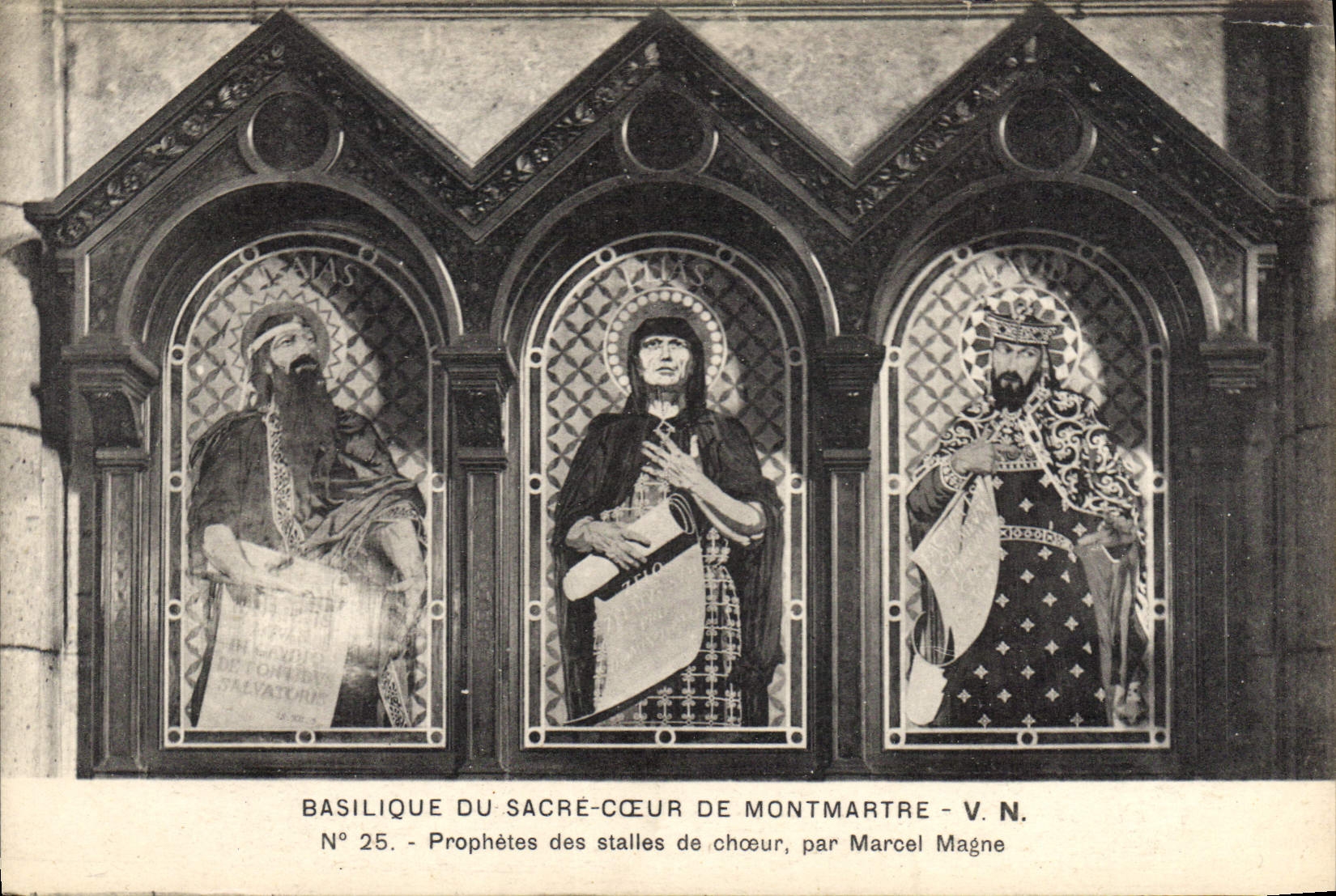 CPA Basilique du Sacre Coeur de Montmartre Prophetes des stalles de choeur par Marcel Magne 