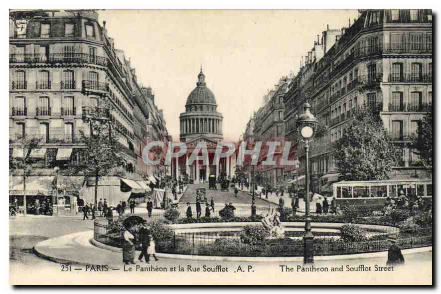 CPA Paris Le Pantheon et la Rue Soufflot 