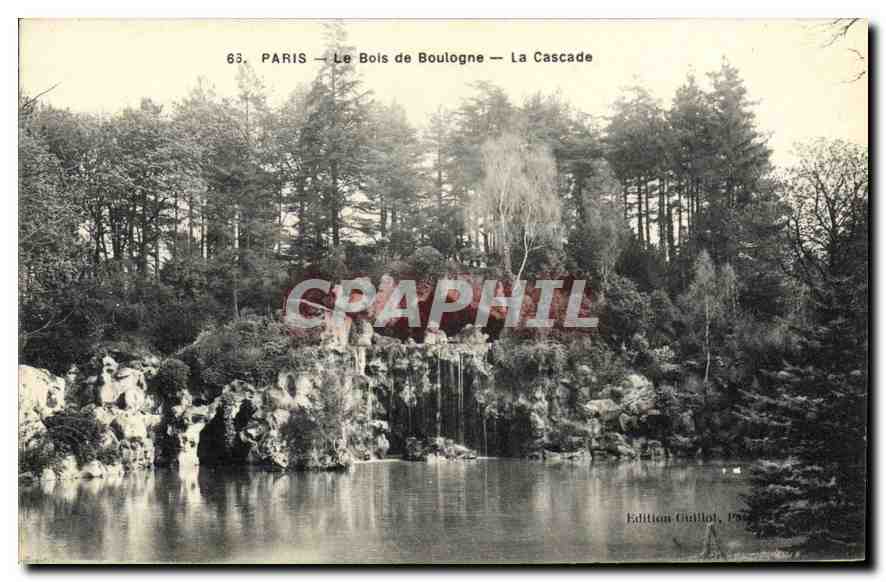 CPA Paris Le Bois de Boulogne La Cascade 