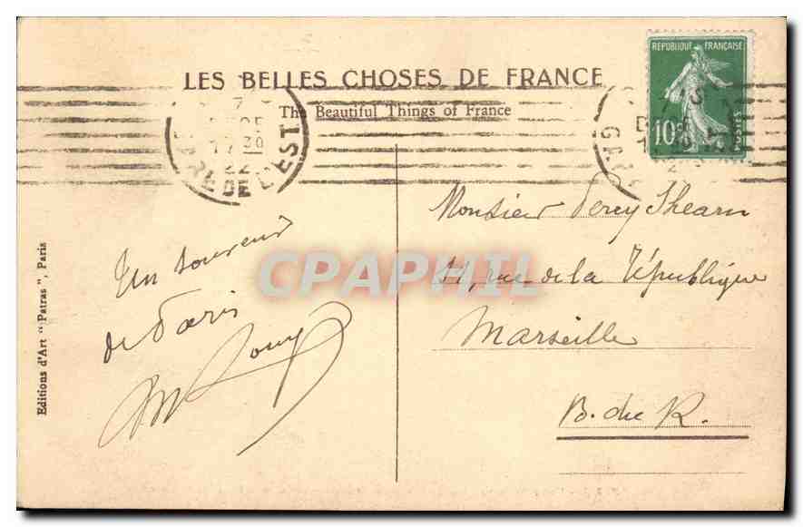 CPA Paris Notre Dame vue des Quais  — Verso