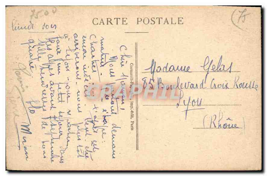 CPA Paris L'Opera et la Station du Metropolitan  — Rückseite