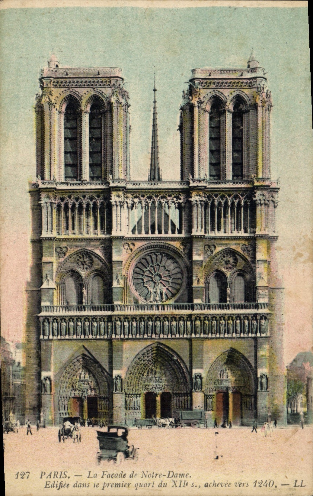 CPA Paris La Facade de Notre Dame 