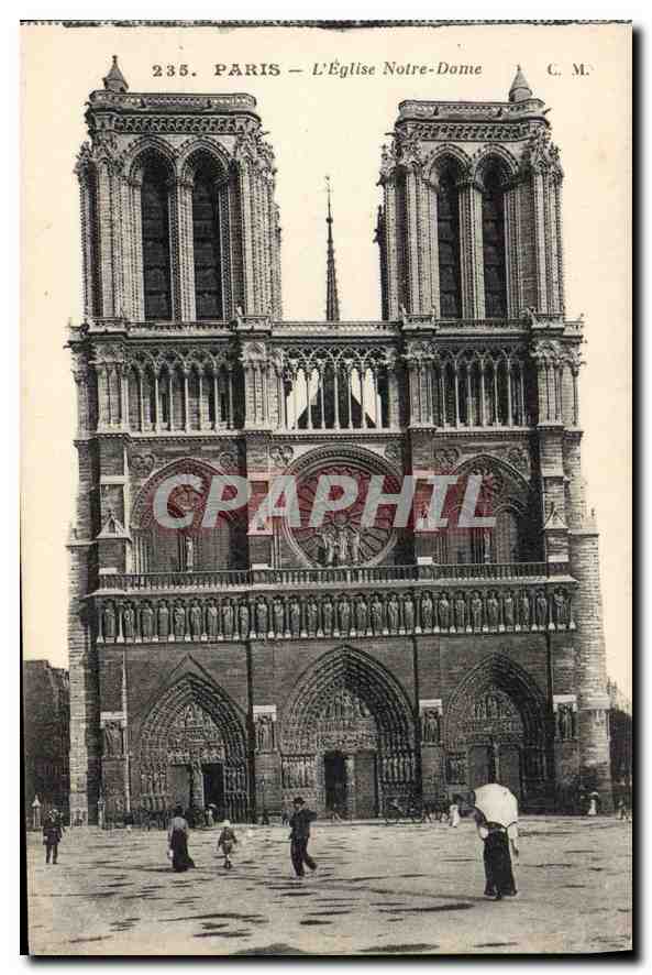 CPA Paris L'Eglise Notre Dame 