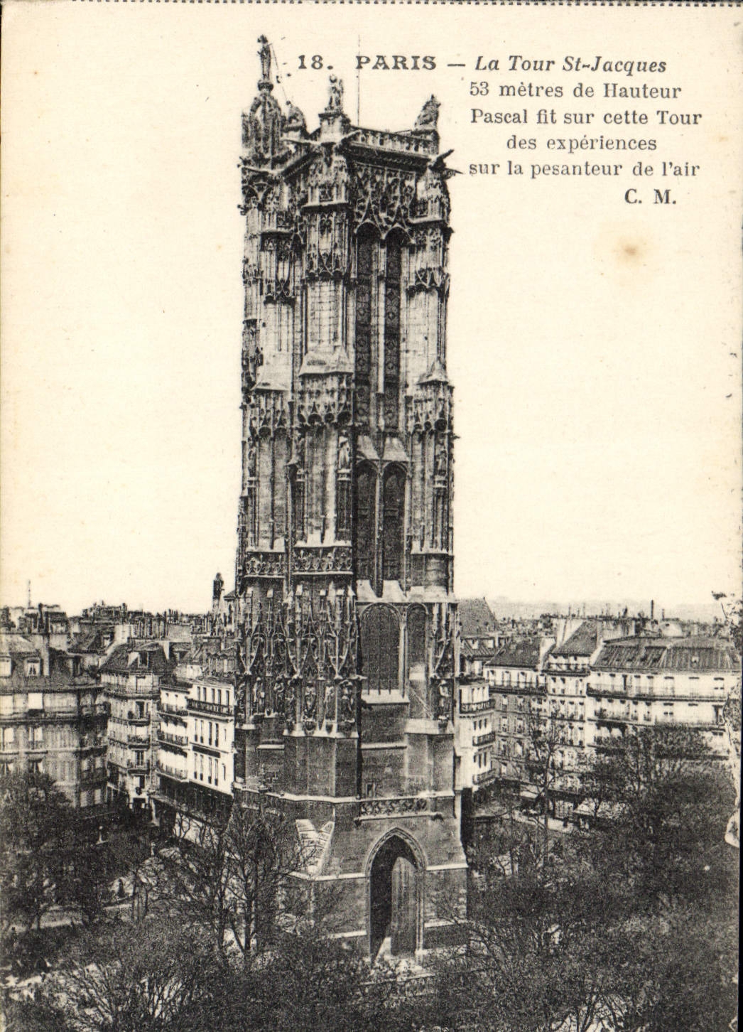 CPA Paris La Tour St Jacques 