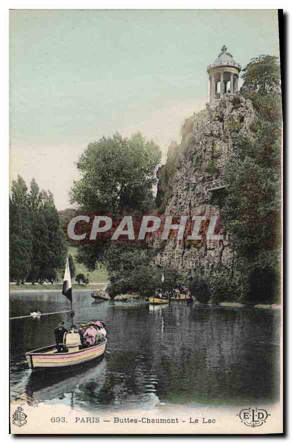 CPA Paris Buttes Chaumont Le Lac 