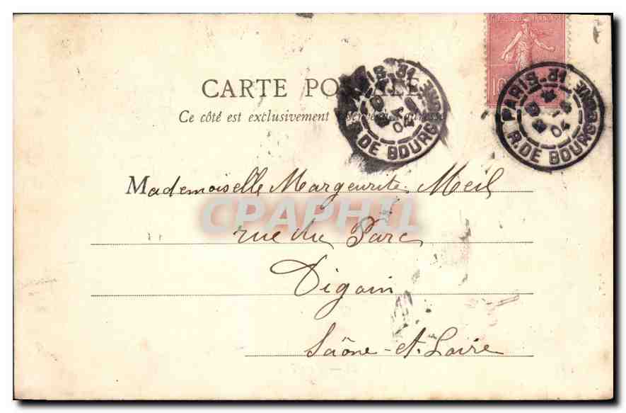 CPA Paris Les Ponts  — Rückseite