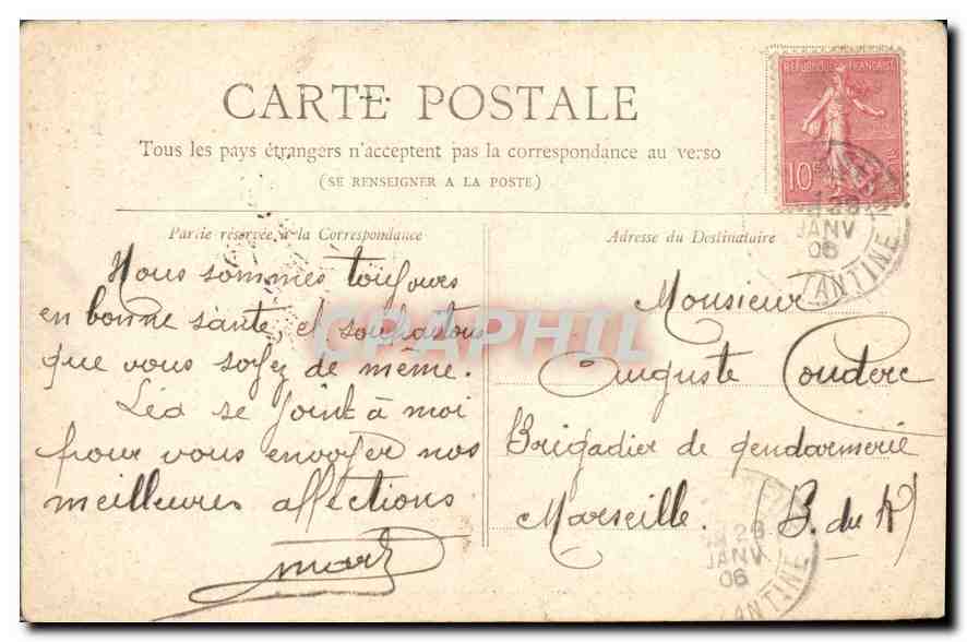 CPA Paris Horloge du Palais de Justice  — Rückseite