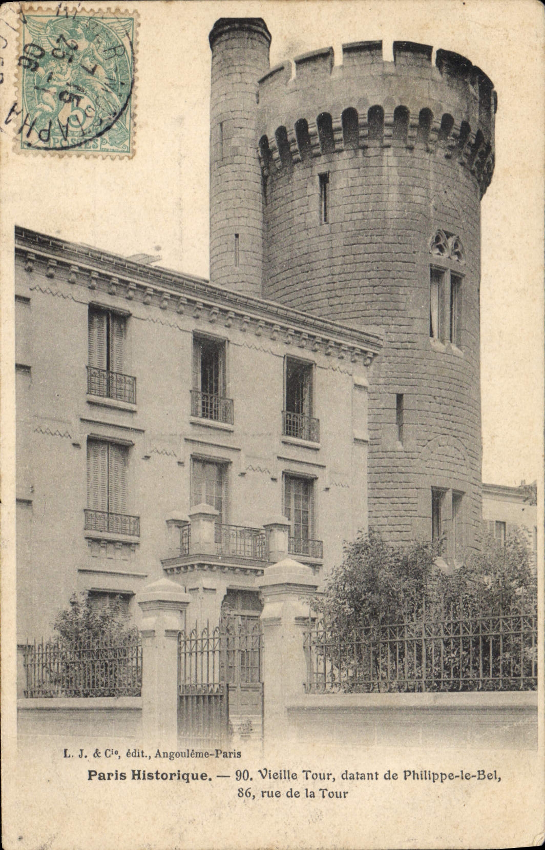CPA Paris Historique Vieille Tour datat de Philippe le Bel 