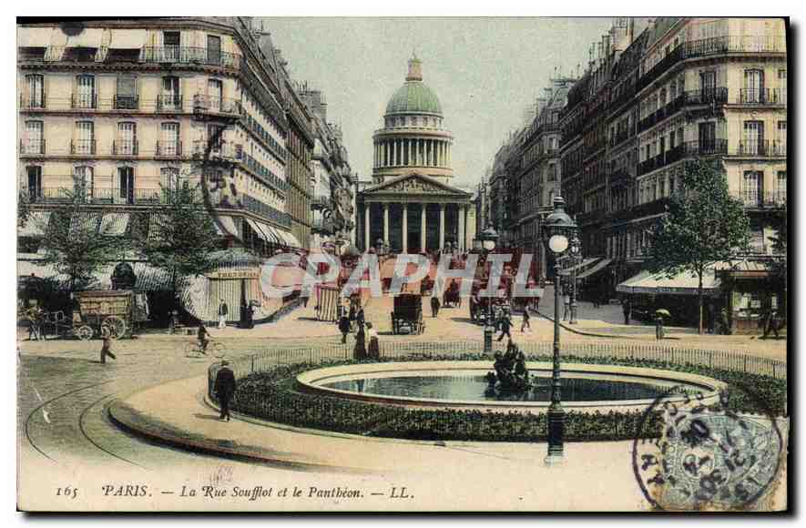 CPA Paris La Rue Soufflot et le Pantheon 