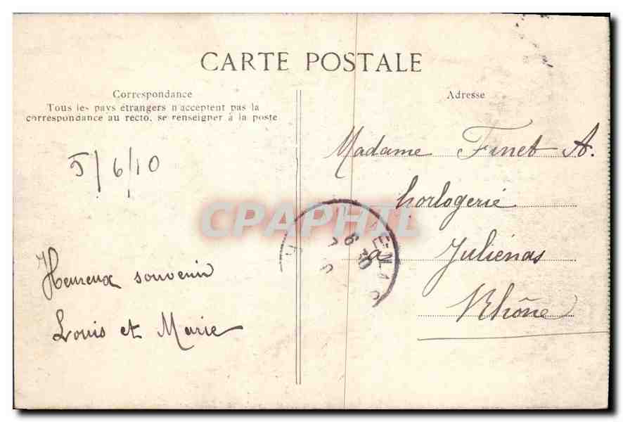 CPA Paris Place de la Concorde  — Rückseite