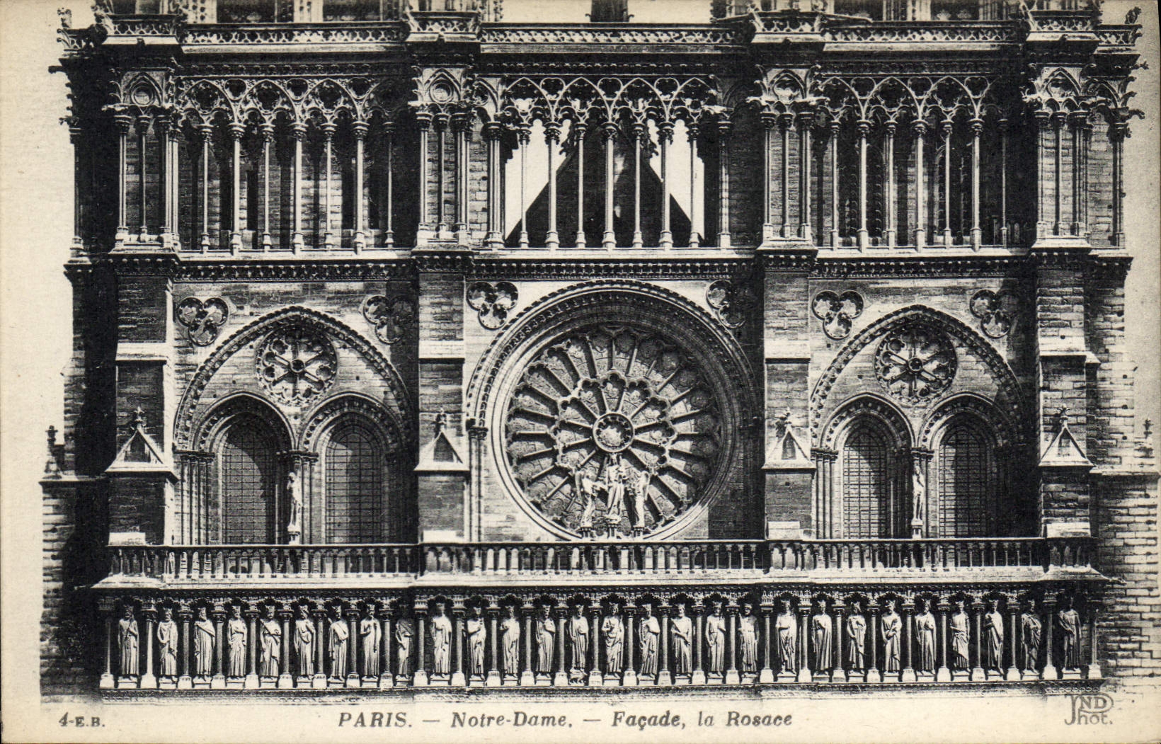 CPA Paris Notre Dame Facade la Rosace 