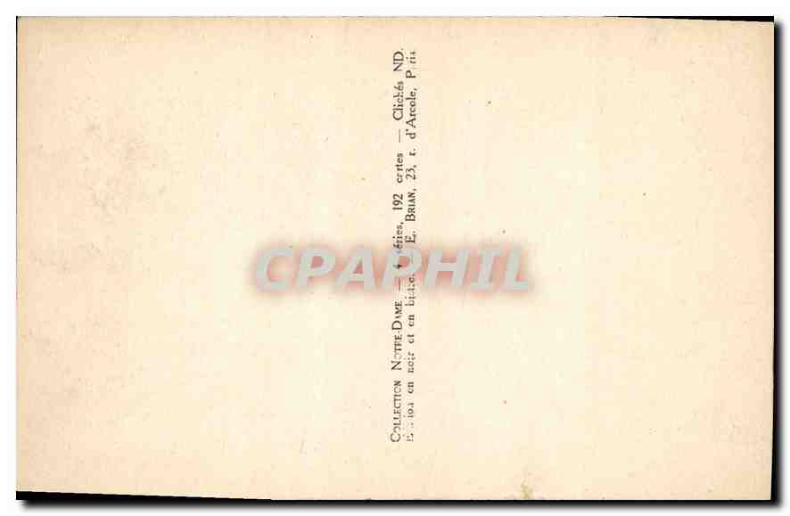 CPA Paris Notre Dame Facade Les Tours  — Verso