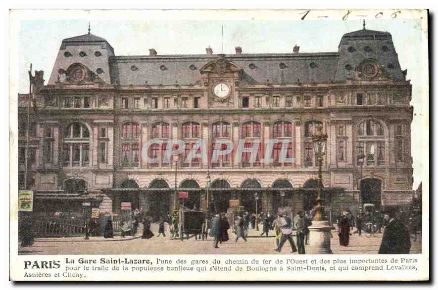 CPA Paris La Gare Saint Lazare 