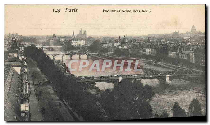 CPA Paris Vue sur la Seine vers Bercy 