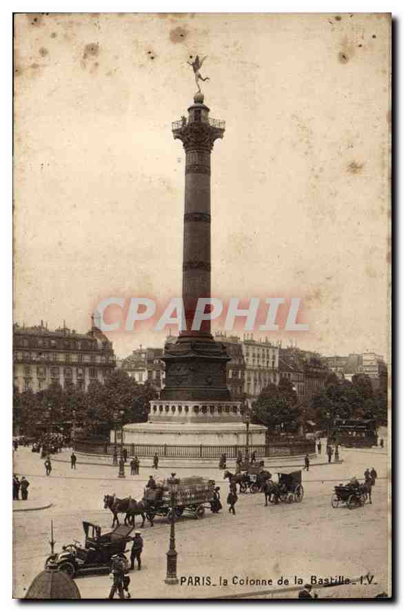 CPA Paris la Colonne de la Bastille 