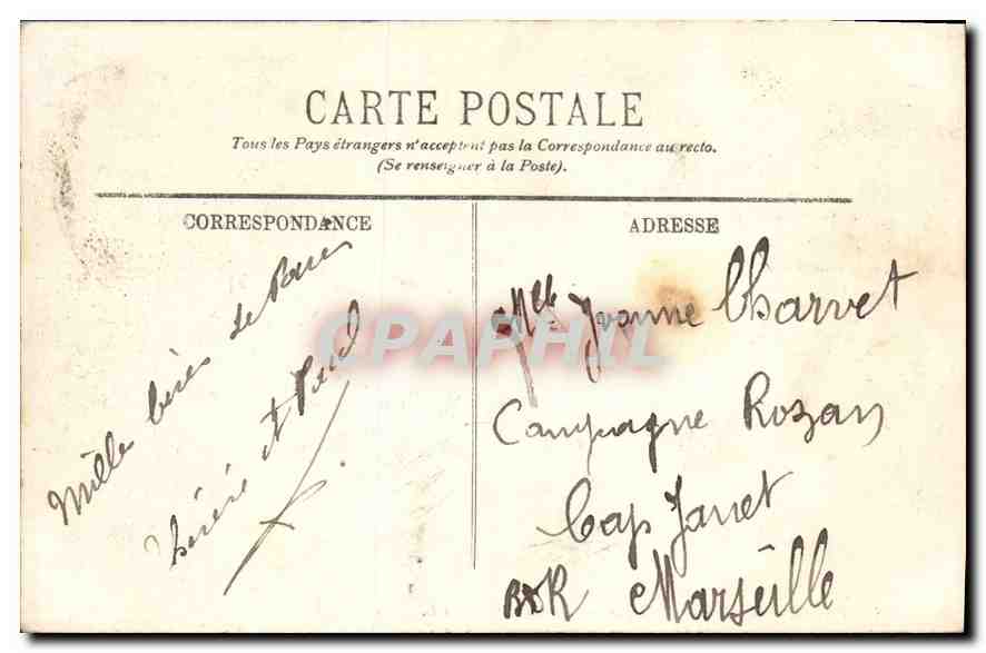 CPA Paris Le Bois de Boulogne La Cascade  — Rückseite