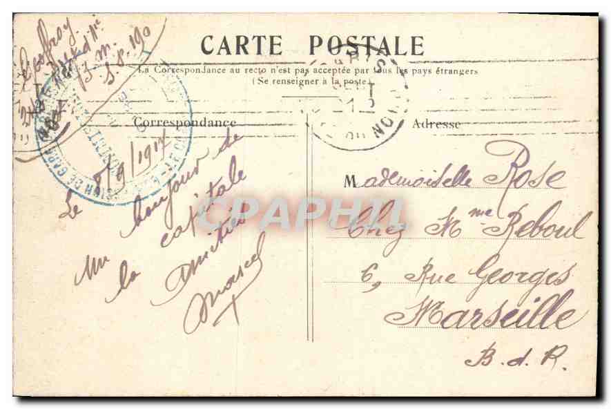 CPA Paris L'Arc de Triomphe de l'Etoile  — Rückseite