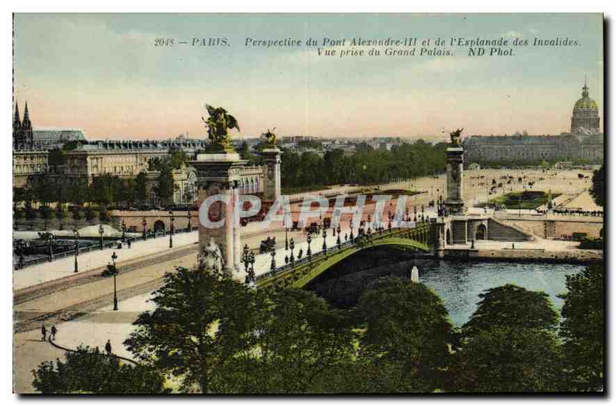 CPA Paris Perspective du Pont Alexandre III et de l'Esplanade des Invalides 