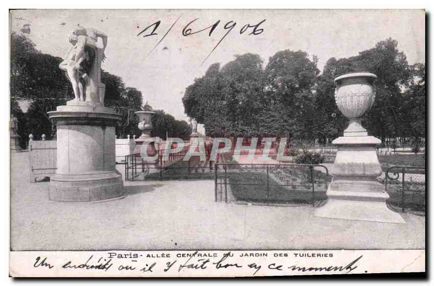 CPA Paris Allee Centrale du Jardin des Tuileries 