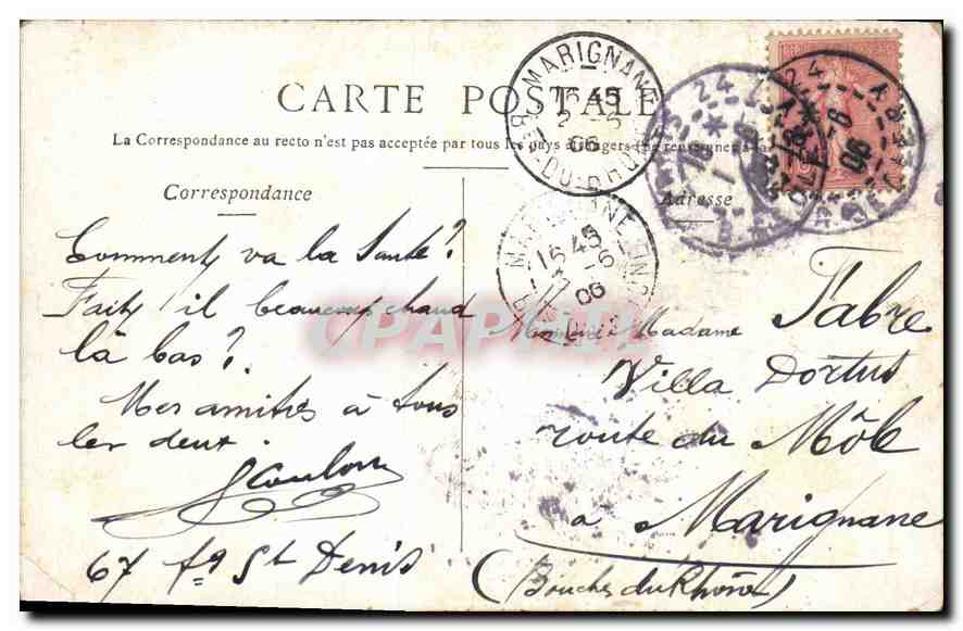 CPA Paris Allee Centrale du Jardin des Tuileries  — Rückseite