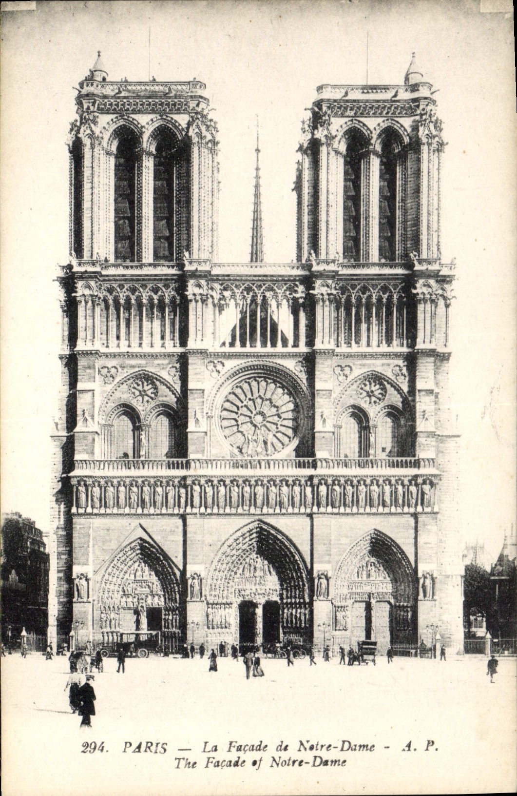 CPA Paris La Facade de Notre Dame 