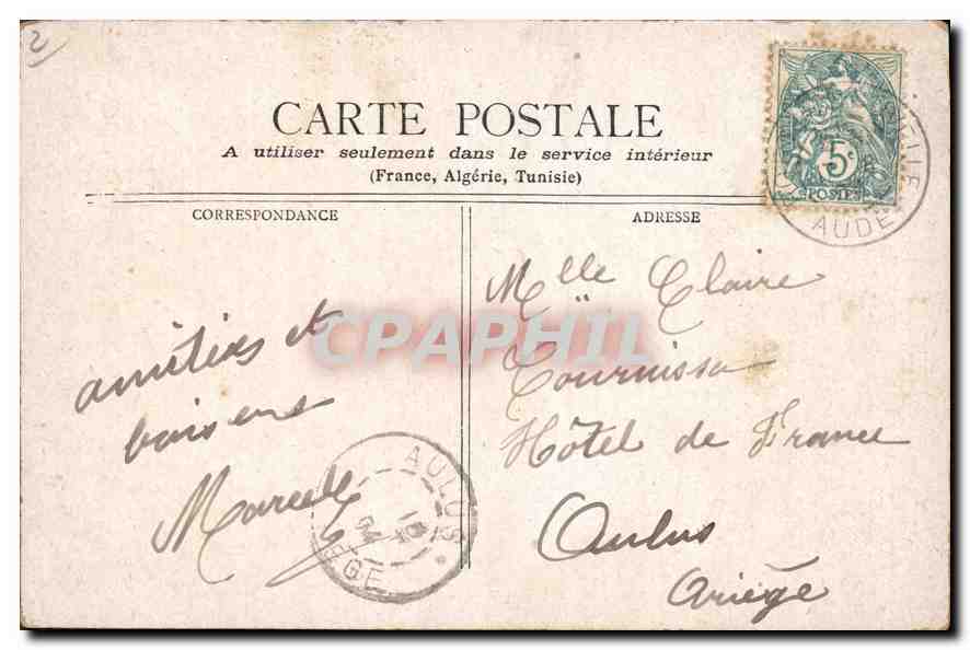 CPA Paris Hotel de Ville  — Rückseite