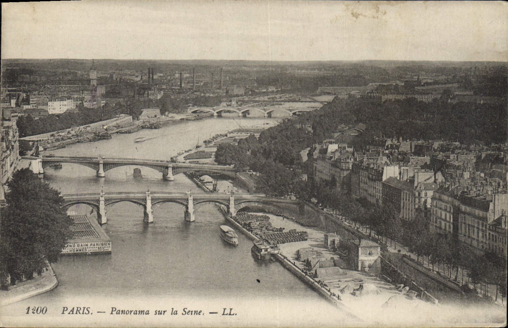 Paris — Panorama sur la Seine — Lang Gain Parisien, n°1200