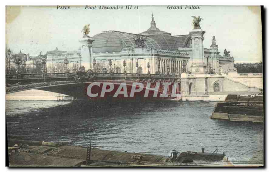 CPA Paris Pont Alexandre III et Grand Palais 