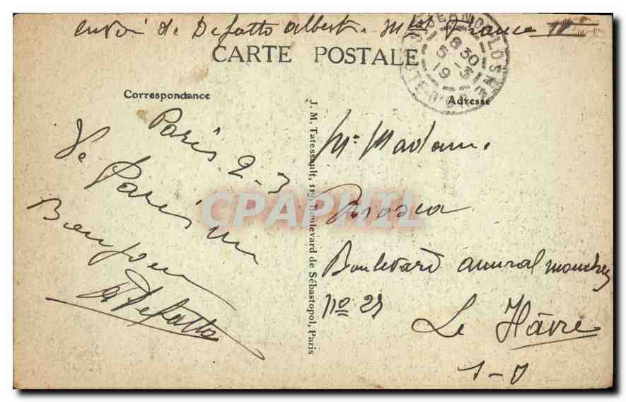CPA Paris Eglise de la Trinite  — Rückseite