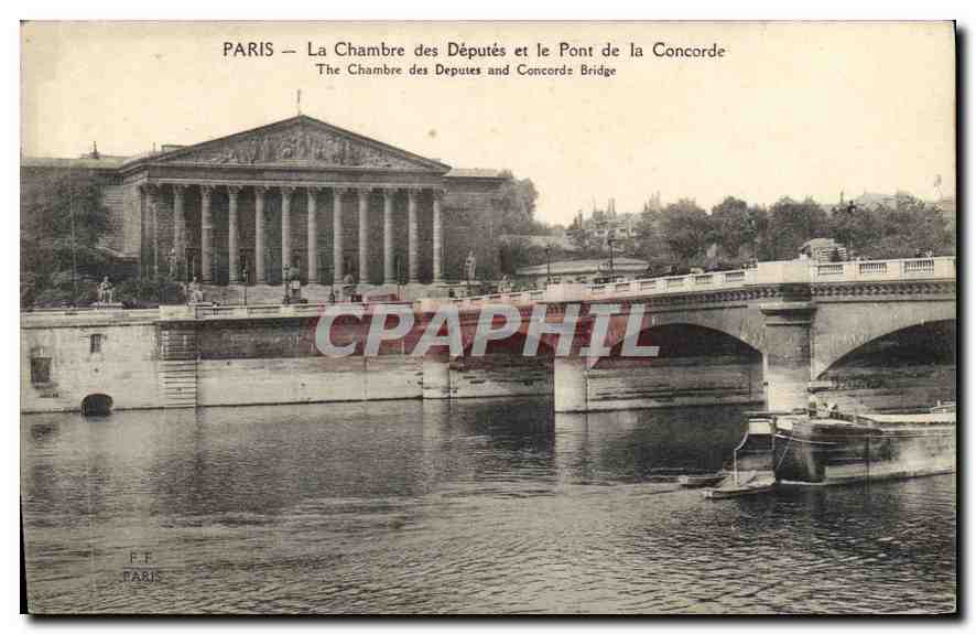 CPA Paris La Chambre des Deputes et le Pont de la Concorde 