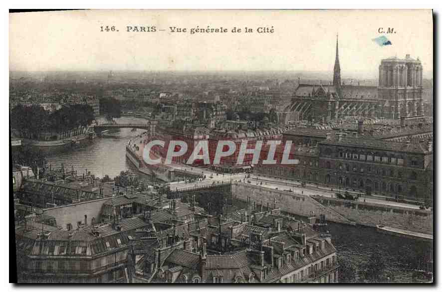 CPA Paris Vue generale de la Cite 