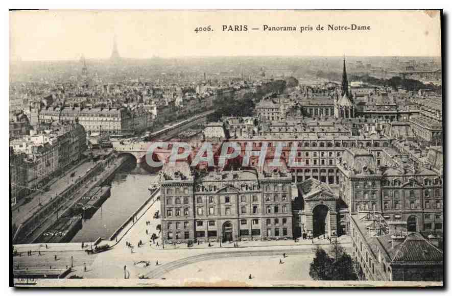 CPA Paris Panorama pris de Notre Dame 