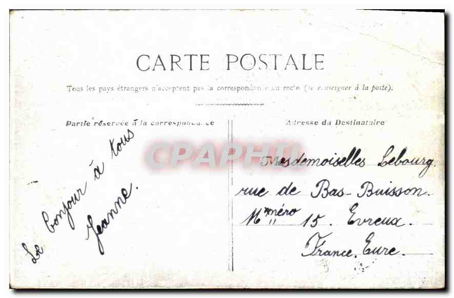 CPA Paris Vue Generale Rive Gauche  — Verso
