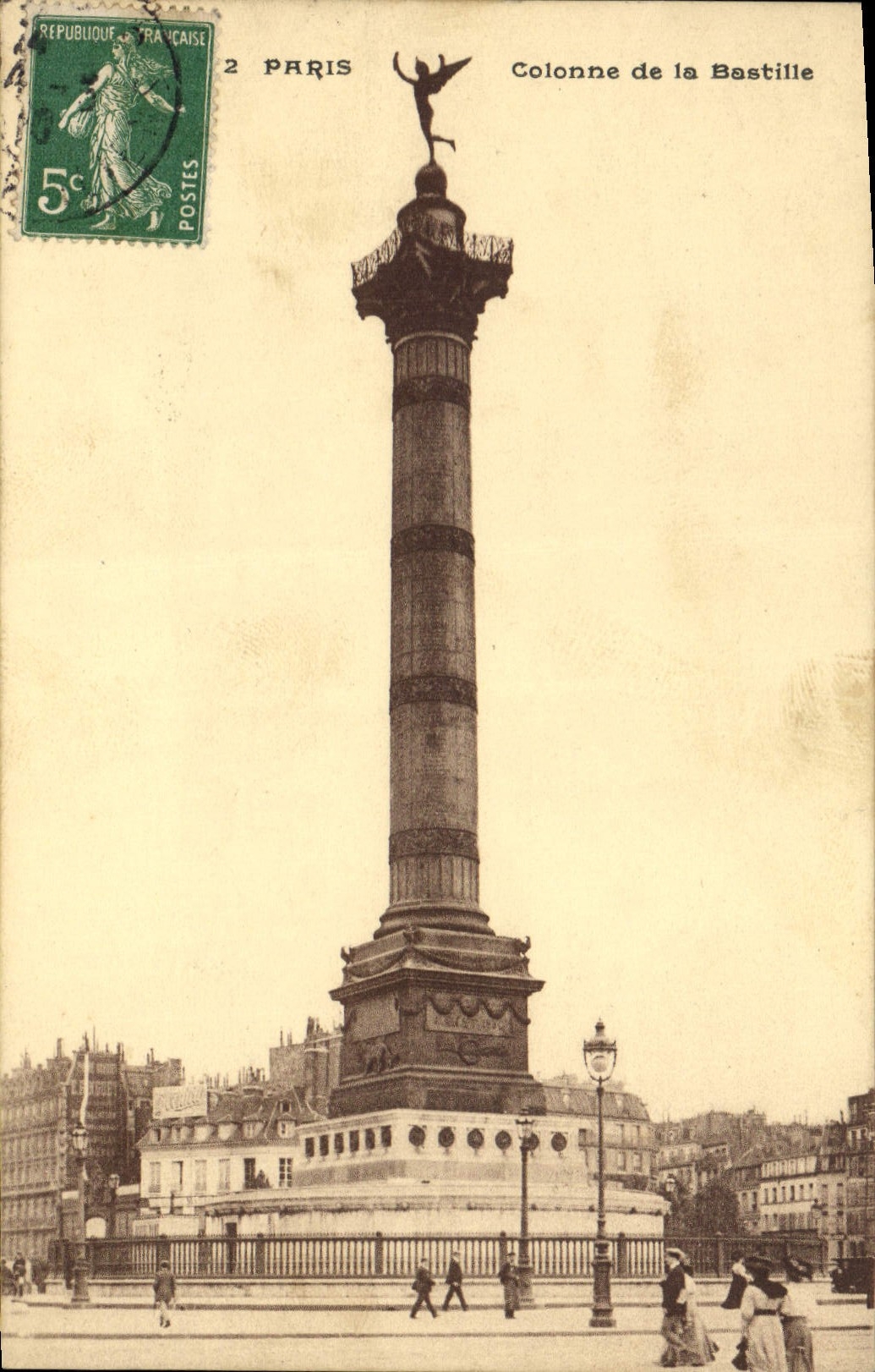 CPA Paris Colonne de la Bastille 