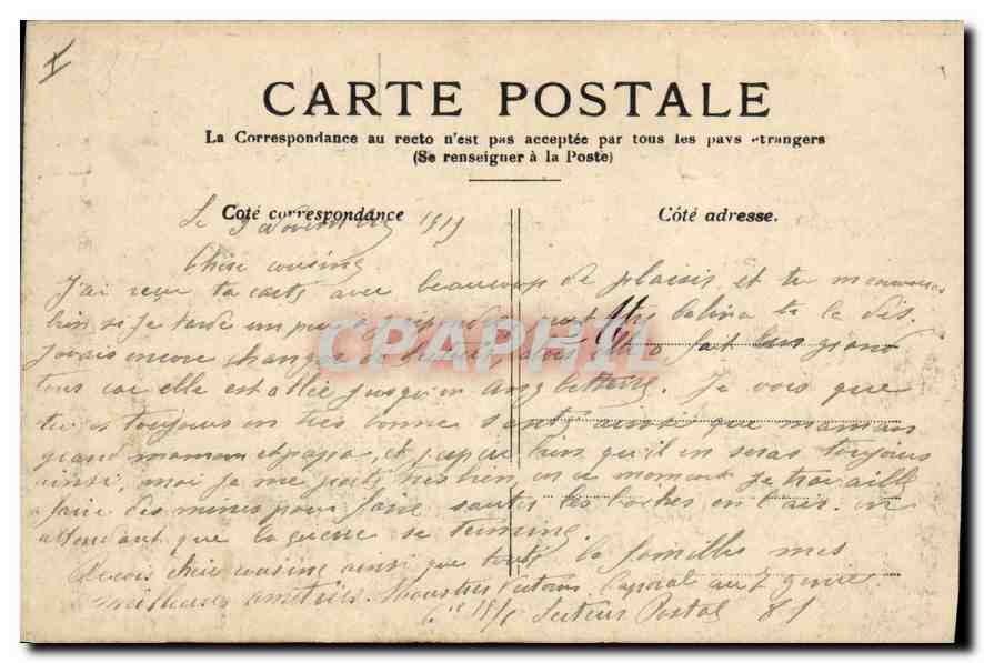 CPA Paris La Bourse  — Rückseite