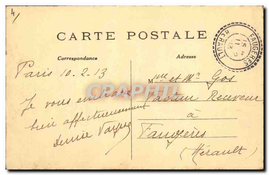 CPA Paris La Bourse  — Rückseite