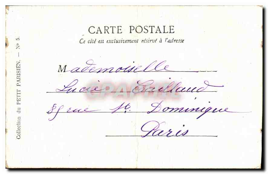 CPA Paris La Place de la Republique  — Verso